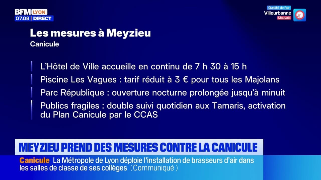 Meyzieu prend des mesures contre la canicule